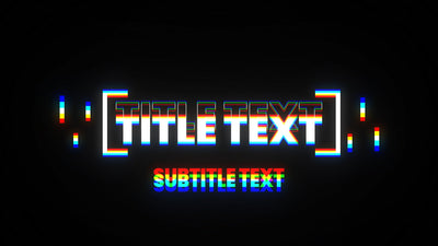 RGB Glitch Delay Echo Effect Modern Trendy Title Intro 39