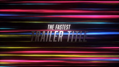 Fast Horizontal Lines Colored Speed Text Title Intro