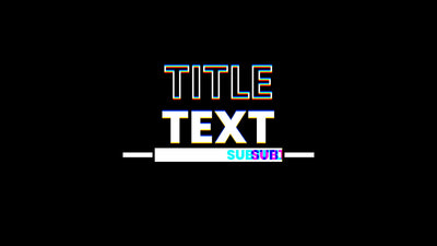 RGB Glitch Delay Echo Effect Modern Trendy Title Intro 11