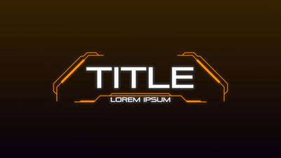 HUD Sci-Fi Futuristic Animated Title Emblem Neon Solo 02