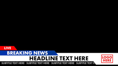 Full Screen Live News Overlay Variation 04