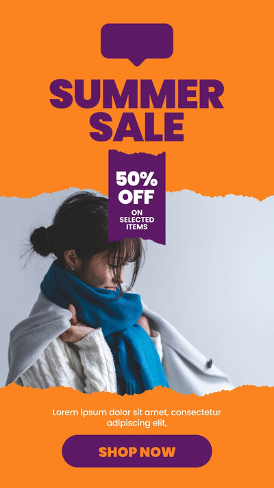 Modern Story Social Media Promotion Screen Sale Rough Edge