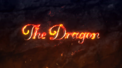 Elegant Dragon Rocky Glowing Fire Shiny Text Title Intro