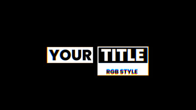 RGB Glitch Delay Echo Effect Modern Trendy Title Intro