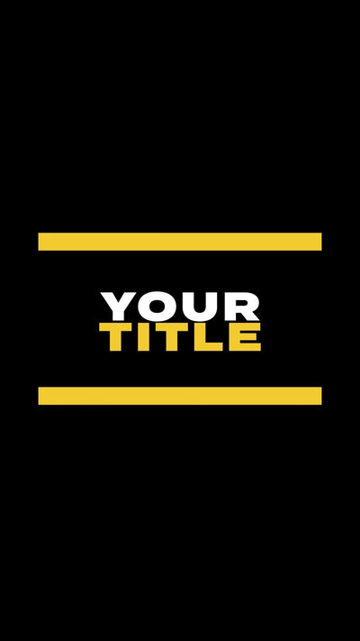 Social Media Format Simple Title Reveal Intro