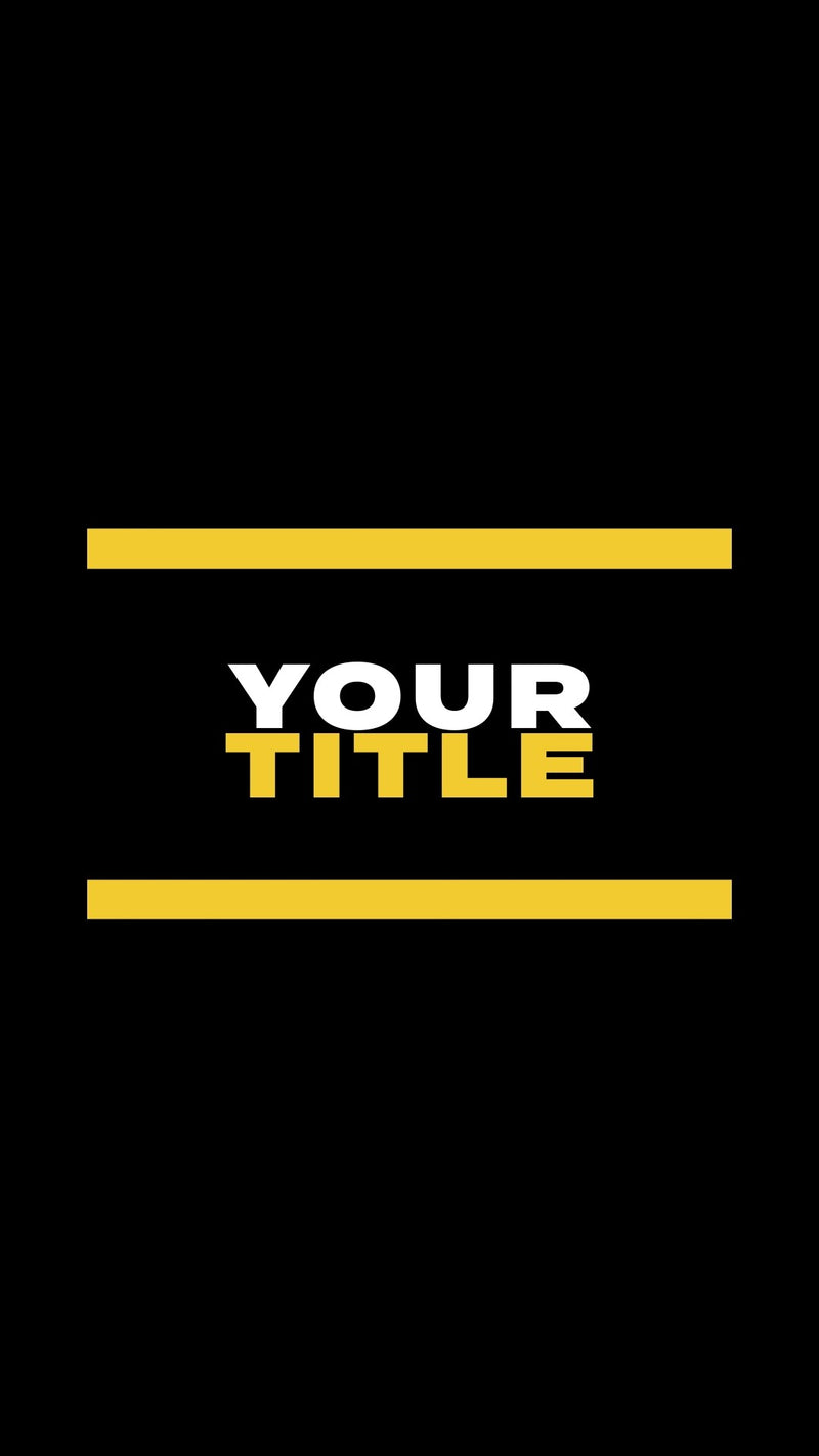 Social Media Format Simple Title Reveal Intro