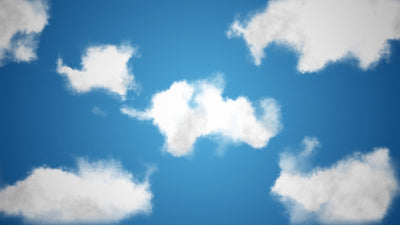 White Clouds Blue Sky Background