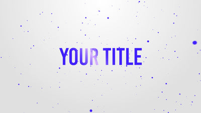 Particle Forming Text Title Intro