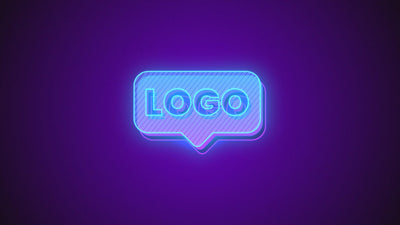 Neon Modern Glow Bold Logo Reveal Shine Light