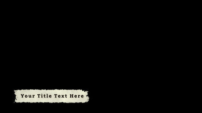 Paper Tape Lower Third Animation