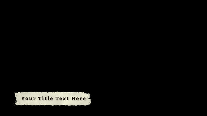 Paper Tape Lower Third Animation