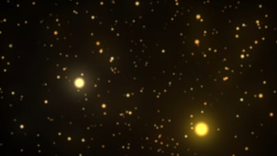 Golden Particles Floating Simulation Dust Blurry Animated Background