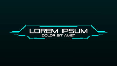 HUD Sci-Fi Futuristic Animated Title Emblem Neon Solo 01