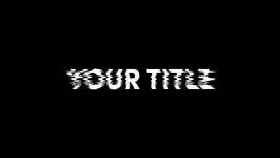 Growing Glitch Center Text Distortion Title Intro
