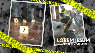 Police Search Detective Case Tape Grunge Slideshow 02