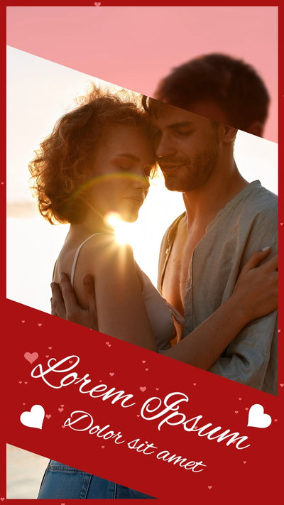 Romantic Valentine Love Social Media Post Couple Hearts 03