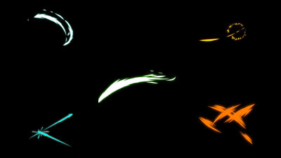 Text Decoration Anime Epic Slash Drawn Overlay Pack 02