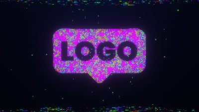 Game Over Pixels Colorful Bright Glitchy Logo Reveal