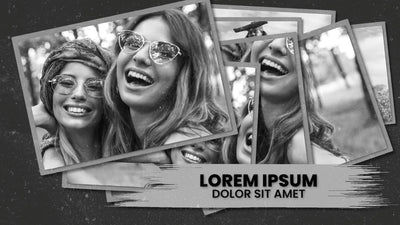 Stop Motion Frame Picture Collage Memorie Black White Slideshow