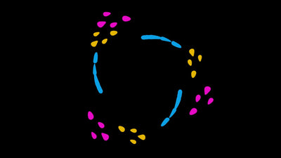 Colorful Drawn Line Circle Overlay Elements Design 01