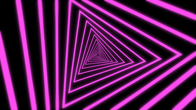 Neon Geometric Vortex Tunnel Glowing Background