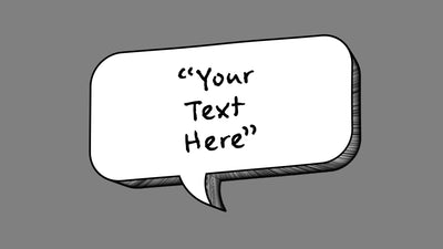 Comic Cartoon Style Text Bubble Speech Left Right Title Intro