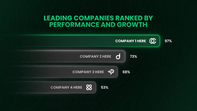 Modern Glowing Bright Corporate Business Rank Graphic