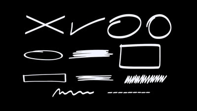 Mask Symbol Drawing Lines Circle Text Highlight Scribbles