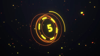 10 Seconds HUD Glow Countdown Timer Clock Particles