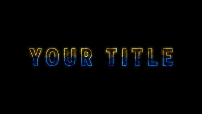 Outlined Text Dubbel Color Glow Title Intro