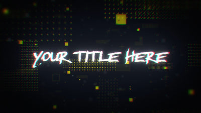 Cyber Digital RGB Glitch Urban Grid Particles Zoom Title Intro
