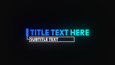 Bright Glow Digital Colored Shape Animation Lower Third