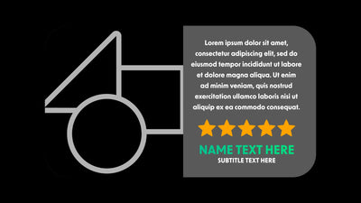 Testimonial Review Rating Panel Infographic Gradient
