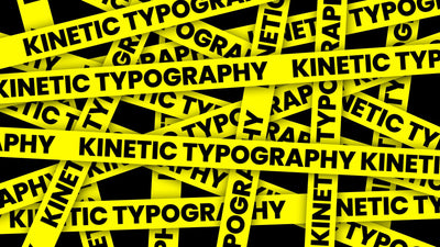 Tape Line Kinetic Typography Modern Text Animation