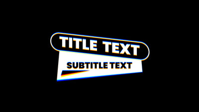RGB Glitch Delay Echo Effect Modern Trendy Title Intro