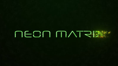 Matrix Neon Glitch Title Logo Reveal