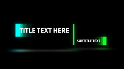Neon Glow Bright Green Gradient Lines Simple Lower Third