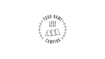 Camping Tent Scout Animated Clean Emblem Sign Title Intro