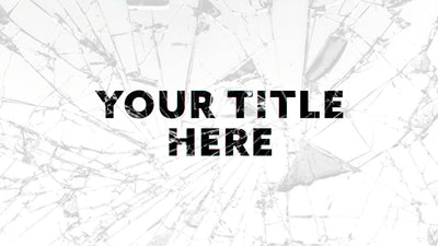 Shattering Text Glass Title intro
