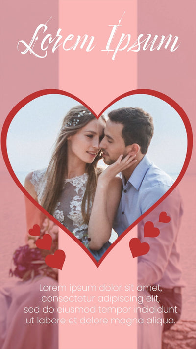 Romantic Valentine Love Social Media Post Couple Hearts 02