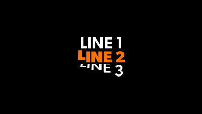 Kinetic Typography Text Roll 3-Line Title