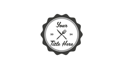 Culinary Kitchen Restaurant Fork Knife Animated Emblem Template
