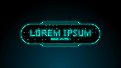 HUD Sci-Fi Futuristic Animated Title Emblem Neon Solo 10