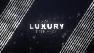 Elegant Silver Text Lines Design Title Intro