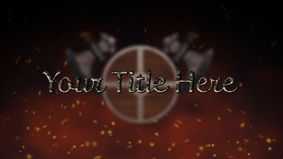 Medieval Shield Axe Fire Ember Grunge Metal Rusted Title Intro