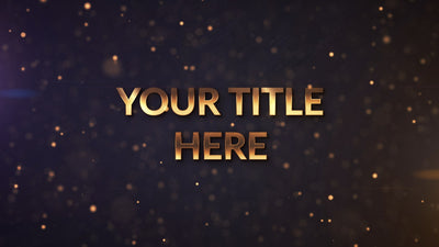 Glamour and Glitter Fancy Golden Particles Title Intro
