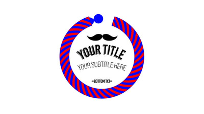 Barber Shop Trim Moustache Animated Clean Emblem Sign Title Intro