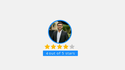 Rating Star Review Score Animated Infographic Variation