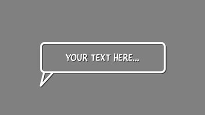 Balloon Text Message Bubble Pop Up Title Intro Variation