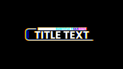 RGB Glitch Delay Echo Effect Modern Trendy Title Intro 02
